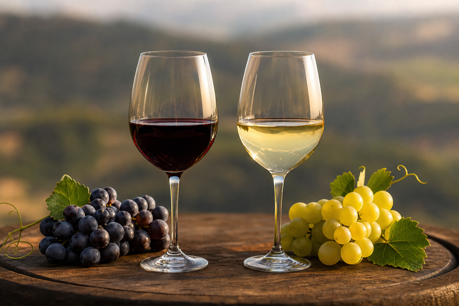 Vin rouge contre vin blanc : les différences