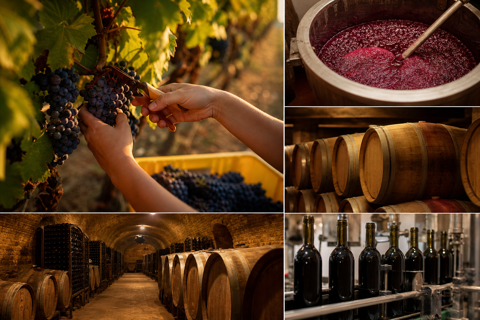 Du raisin à la bouteille : le processus du vin étape par étape